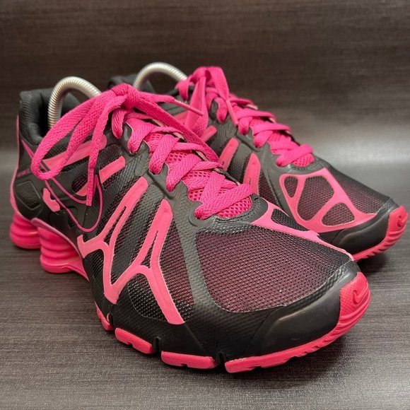 Nike Shox Turbo 13 Women's Size 8 Running Athletic Sneakers Shoes Pink Black - Picture 2 of 11